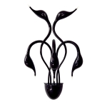 Lampa ścienna kinkiet nowoczesny czarny łabędź dekoracyjne głowy Italux MB8098-5A BLACK Swan 5xG4