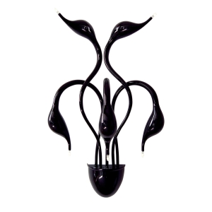 Lampa ścienna kinkiet nowoczesny czarny łabędź dekoracyjne głowy Italux MB8098-5A BLACK Swan 5xG4