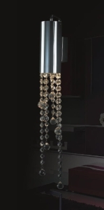 Lampa ścienna kinkiet chromowany tubka z kryształkami Italux MB93708-1A Larix 1xGU10