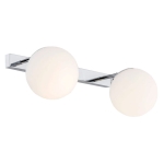 Lampa sufitowa ścienna chromowana Argon 840 Satelite 2xE27 klosze białe