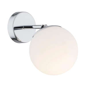 Chromowany kinkiet z kloszem kulą na przegubie Argon 3988 Satelite E27