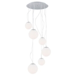 Lampa wisząca szklane kule nad stolik Argon 2530 Optica 6xE27 chrom biały