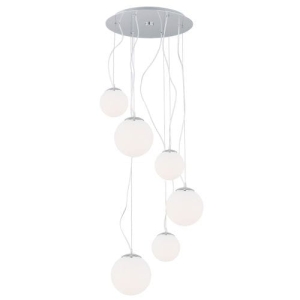 Lampa wisząca szklane kule nad stolik Argon 2530 Optica 6xE27 chrom biały