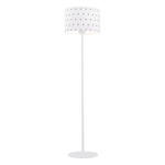 Lampa podłogowa biała noga biały abażur z gwiazdkami Argon 4129 Magic E27 158cm