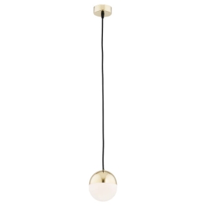 Lampa wisząca szklana kula Argon 4031 Livia E14 12cm x 96cm mosiądz