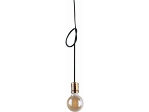 Czarna lampa wisząca z mosiężnym gwintem Nowodvorski 9747 Cable I E27 12cm