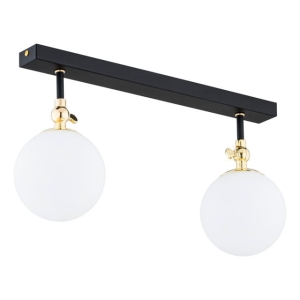 Lampa sufitowa szklane kule do łazienki Argon 846 Latina 2xE14 IP44 czarny biały złoty