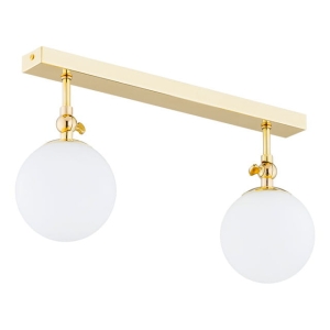Lampa sufitowa szklane kule do łazienki Argon 844 Latina 2xE14 IP44 biały mosiądz