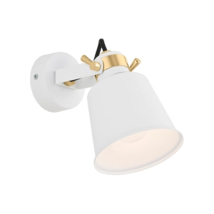 Lampa ścienna kinkiet regulowany Argon 4160 Kongo E27 biały mosiądz