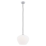 Lampa wisząca z szklanym kloszem Argon 4042 Kalimera E27 24cm x 110cm opal mat chrom