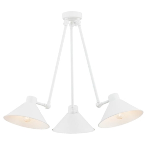 Lampa sufitowa trzy klosze na ramionach z przegubami Argon 1451 Altea 3xE27 biały