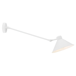 Regulowana lampa ścienna z długim ramieniem i kloszem Argon 4071 Altea E27 biały