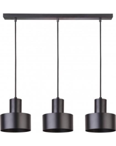 Czarna lampa wisząca metalowe klosze Sigma 30899 Rif 3 3xE27 67cm