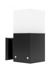 Czarna zewnętrzna lampa ścienna kinkiet elewacyjny SU-MA CB-MAX K BL Cube Max E27 IP44