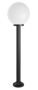 Czarna zewnętrzna lampa stojąca słupek oświetleniowy SU-MA K 5002/2/K 300 Kule E27 IP43 130cm