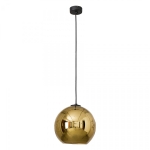 Lampa wisząca z okrągłym złotym lustrzanym kloszem Nowodvorski 9057 Polaris E27 25cm x 150cm