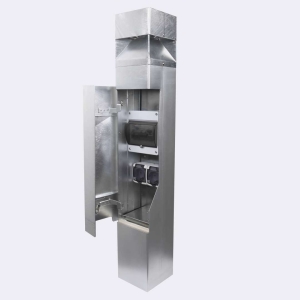 Słupek oświetleniowy czarny i dystrybutor energii Norlys 899B Arvika E27 IP44 89cm