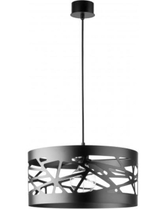 Czarna okrągła nowoczesna lampa wisząca Sigma 31073 Moduł Frez L E27 39cm 