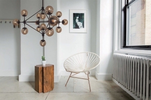 Lampa czarna wisząca bursztynowe klosze na szerokim stelażu Step Into Design ST-9047-15 Astrifero 15xE27