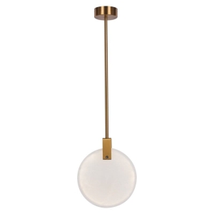 Lampa sufitowa płaski akrylowy talerz 30cm na złotym ramieniu Step Into Design ST-8950-30 Marble LED 12W 3500K