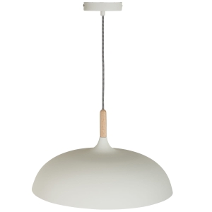 Biała nowoczesna lampa wisząca biały klosz na lince Mexlite 7731W Bjorr E27 45cm