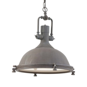 Brązowa industrialna lampa wisząca na łańcuchu Mexlite 7636B Eliga E27 40cm