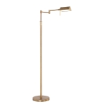 Mosiężna prosta nowoczesna lampa podłogowa Mexlite 5895BR Karl LED 10W 3000K 145cm