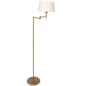 Złota prosta nowoczesna lampa podłogowa Mexlite 5894BR Bella E27 154cm