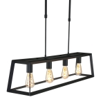 Czarna nowoczesna lampa wisząca trapez Mexlite 1705ZW Buckley 4xE27 100cm