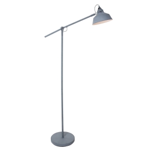 Szara regulowana lampa podłogowa Mexlite 1322GR Nové E27 172cm