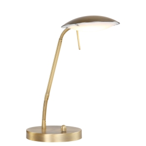 Złota regulowana nowoczesna lampa biurkowa Mexlite 1315BR Eloi LED 10W 3000K 46cm