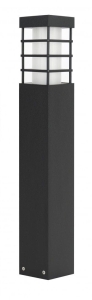 Czarny słupek oświetleniowy SU-MA RADO II 2 BL Rado E27 IP54 50cm