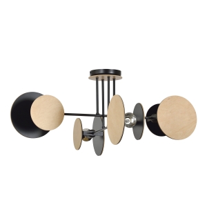 Lampa sufitowa nowoczesny żyrandol Emibig 173/4 Zita 4 Black 4xE27 36cm x 86cm czarny brązowy
