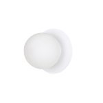 Lampa ścienna Kinkiet biała kula z białą podstawą Emibig 613/K1 Minerva K1 White E14 15x14cm