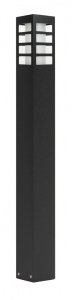 Czarny zewnętrzny słupek oświetleniowy SU-MA RADO III 1 BL Rado E27 IP54 75cm