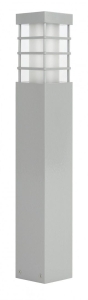 Srebrny słupek oświetleniowy SU-MA RADO II 2 AL Rado E27 IP54 50cm