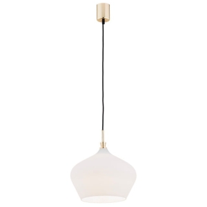 Lampa wisząca z białym szklanym kloszem Argon 4272 Irun E27 30cm x 120cm