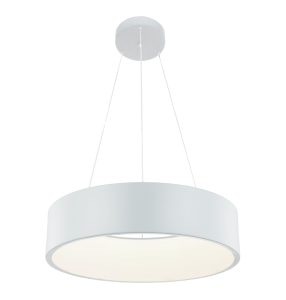 Lampa wisząca wysoka biała obręcz 45cm Light Prestige LP-622/1P WH Malaga LED 24W 3000K