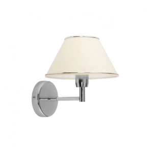 Lampa ścienna Kinkiet Jupiter 1581 Begamo BG K CH E27 23cm x 25cm chrom ecru