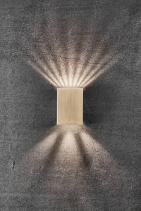 Zewnętrzna lampa ścienna kinkiet na elewację Nordlux 2019041035 Fold 10 LED 2x5W IP54 3000k 10x10x14cm 3 typy przesłon mosiądz