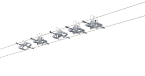 System linkowy Mac II max. 5x10W GU5,3 Chrom Mat 230/12V 60VA Metal/Tworzywo sztuczne Paulmann PL94133