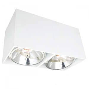 Biała lampa sufitowa box sześcian Light Prestige LP-9S21/2 SM WH Aliano 2xG9 12x24x12cm