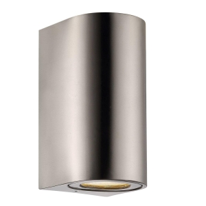 Zewnętrzna lampa ścienna kinkiet na elewację Nordlux 49721034 Canto Maxi 2 2xGU10 IP44 8,7cm x 17cm stal nierdzewna