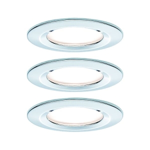 Oprawa do wbudowania NOVA COIN LED DIM stała zestaw 3x6W 470lm 78mm 2700K IP44 230V chrom Paulmann PL93499