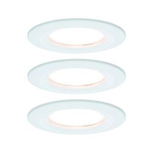 Oprawa do wbudowania NOVA COIN LED DIM stała zestaw  3x6W 470lm 78mm 2700K IP44 230V biały mat Paulmann PL93496