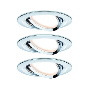 Oprawa do wbudowania NOVA COIN LED DIM wychylna zestaw 3x6W 470lm 84mm 2700K IP23 230V chrom Paulmann PL93488
