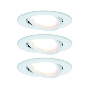 Oprawa do wbudowania NOVA COIN LED DIM wychylna zestaw 3x6W 470lm 84mm 2700K IP23 230V biały mat Paulmann PL93485