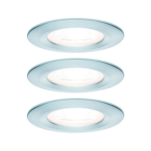 Oprawa do wbudowania NOVA LED DIM stała zestaw 3xGU10 6.5W 460lm 78mm 2700K IP44 230V aluminium Paulmann PL93480