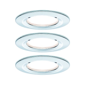 Oprawa do wbudowania NOVA LED DIM stała zestaw 3xGU10 6.5W 460lm 78mm 2700K IP44 230V chrom Paulmann PL93481