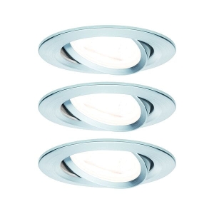 Oprawa do wbudowania NOVA LED DIM wychylna 3xGU10 6.5W 460lm 84mm 2700K IP23 230V aluminium Paulmann PL93469